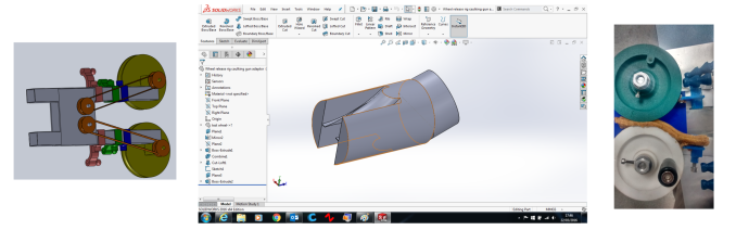 In-house Solidworks CAD, and 3d printing means rapid rig design and manufacture